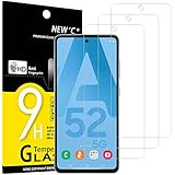NEW'C 3 Stück, Panzer Schutz Glas für Samsung Galaxy A52, A52 5G, A52S 5G, Frei von Kratzern, 9H Härte, HD Displayschutzfolie, 0.33mm Ultra-klar, Ultrabeständig